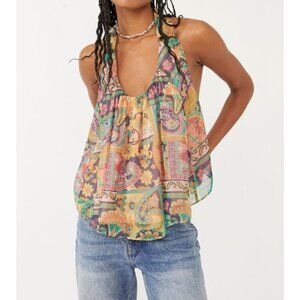 Free People Multicolor Paisley Tank Top